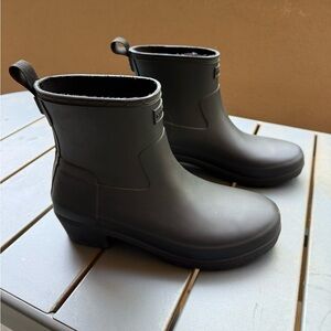 Hunter Boots - Women's Black Ankle Rain Boots